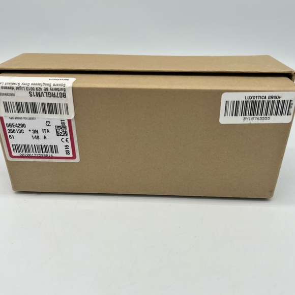 😎HP😎 Burberry BE 429 5013 Light Havana Square Sunglasses - Picture 10 of 12